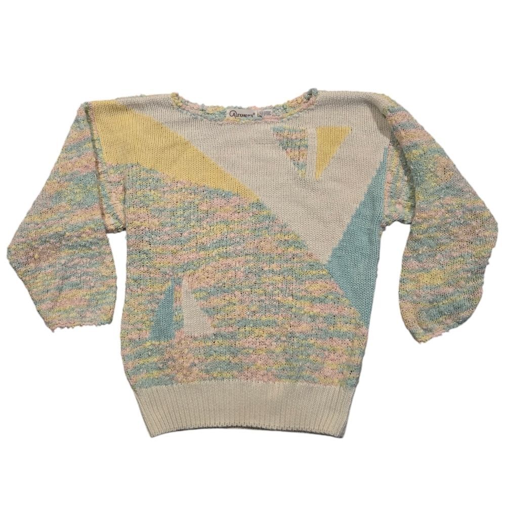 Vintage Pastel 80s Geo Sweater